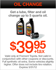 Oil Change $39.95 + Tax
