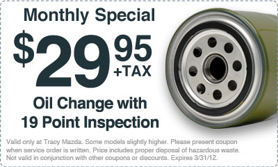 Monthly Special $29.95 Oil Change
